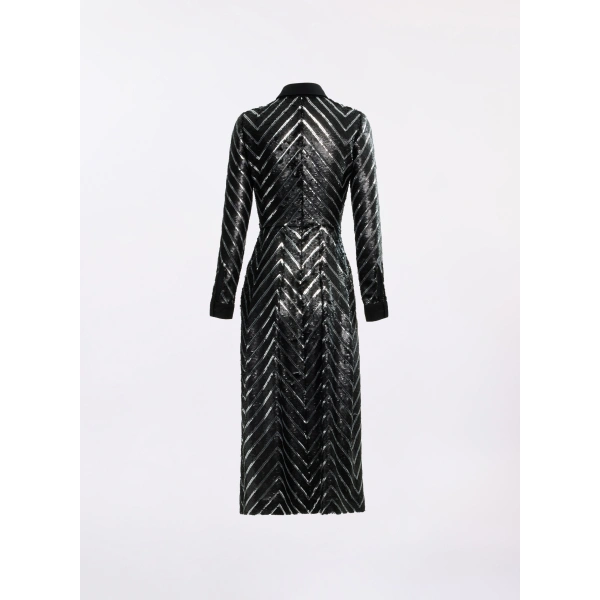 Elie Saab Sequin Midi Dress in Black | Midi Dresses | Coveti