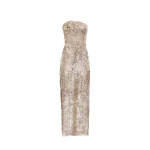 Elie Saab Strapless Sequin Embroidered Dress