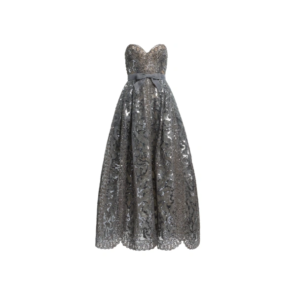 Sweetheart Sequin Embroidered Gown