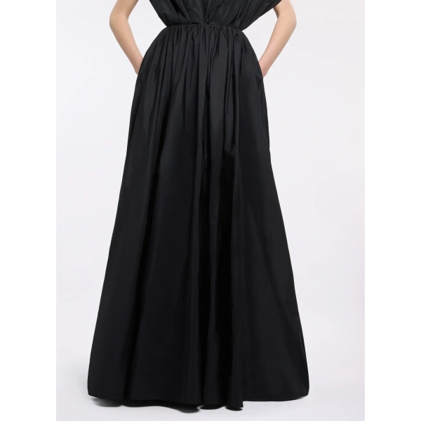 Elie Saab Taffeta Long Skirt in Black | Skirts | Coveti