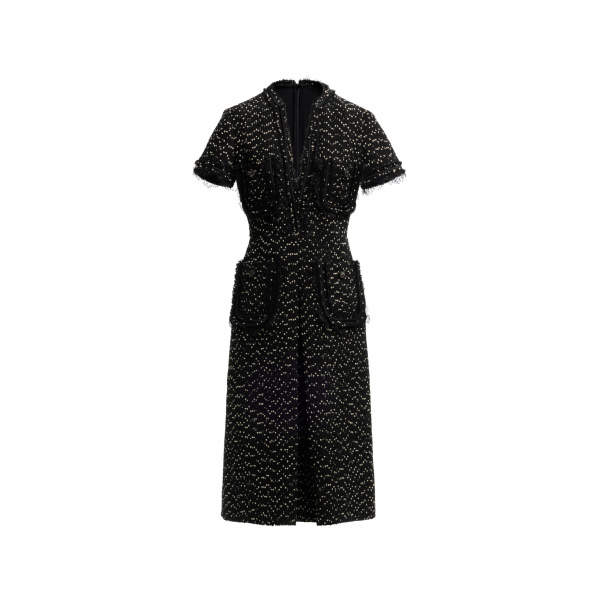 Elie Saab Tweed Midi Dress