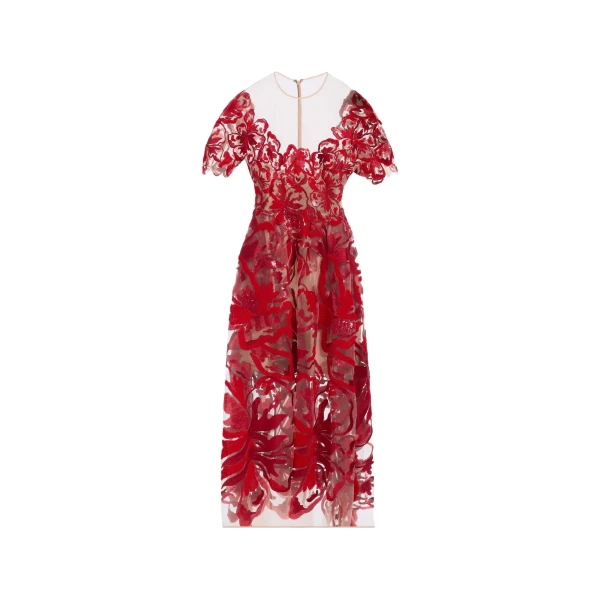 Velvet & Sequin Embroidered Dress