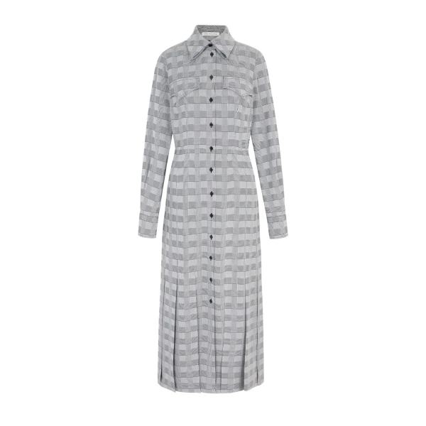 Caliste Dress in Black & White Prince of Wales Check
