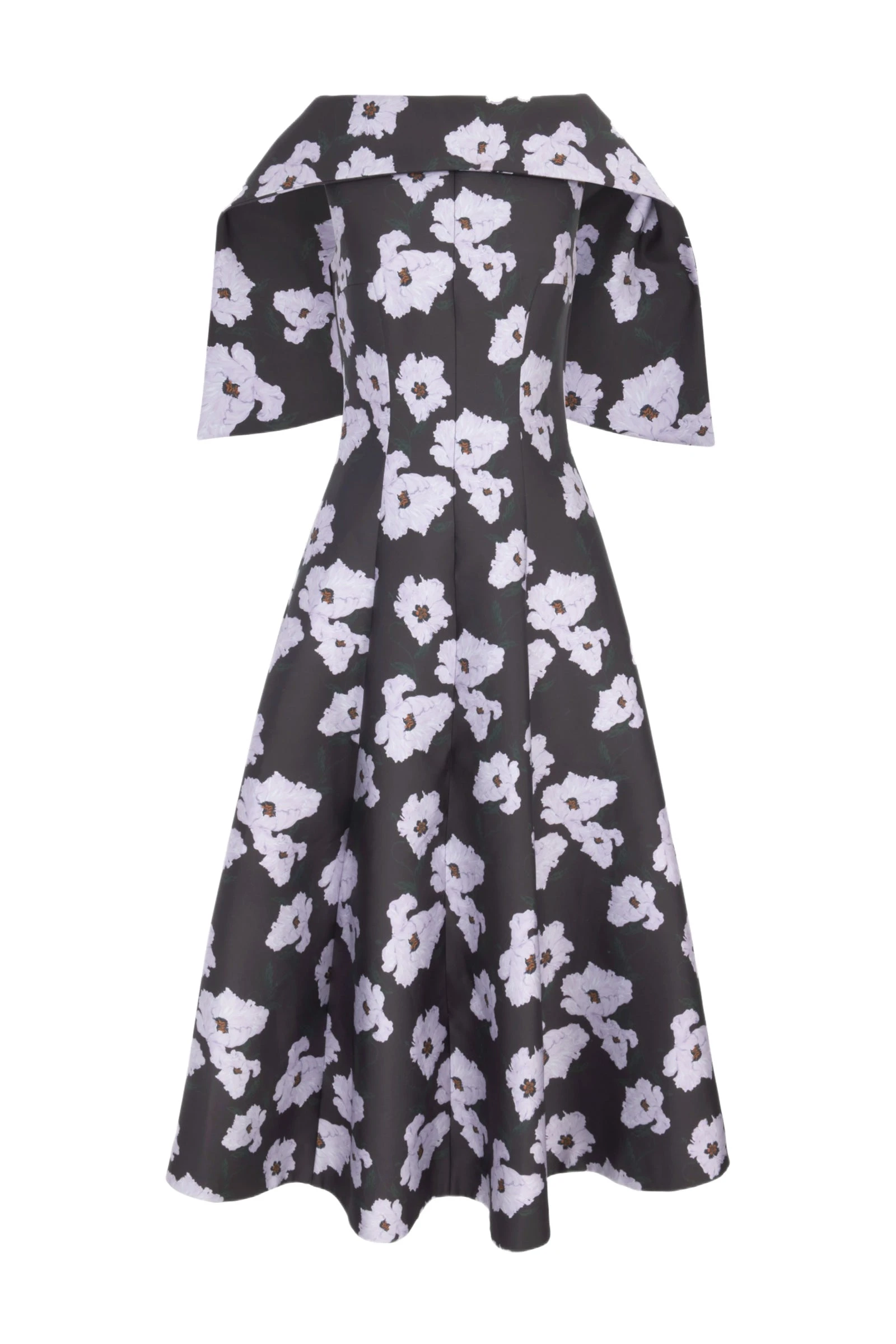 Emilia Wickstead Cyralisse Dress in Chocolate & Lilac Breezy Poppy Mikado Emilia Wickstead Cyralisse Dress in Chocolate & Lilac Breezy Poppy Mikado | Coveti