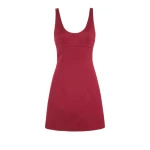 Emilia Wickstead Einna Dress in Red Duchess Satin | Coveti