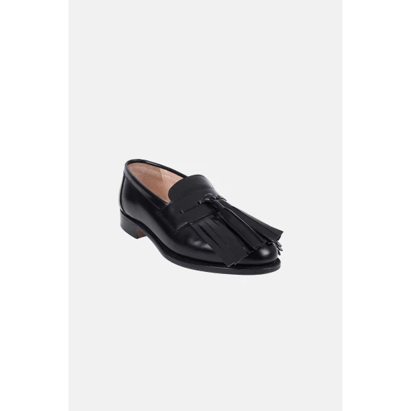 Emilia Wickstead Grenda Loafer in Black Leather | Loafers | Coveti