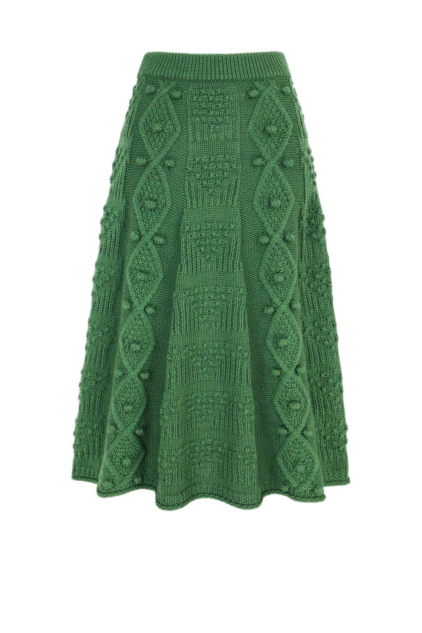 Emilia Wickstead Koda Skirt in Forest Green Cashfeel Melange Emilia Wickstead Koda Skirt in Forest Green Cashfeel Melange | Coveti