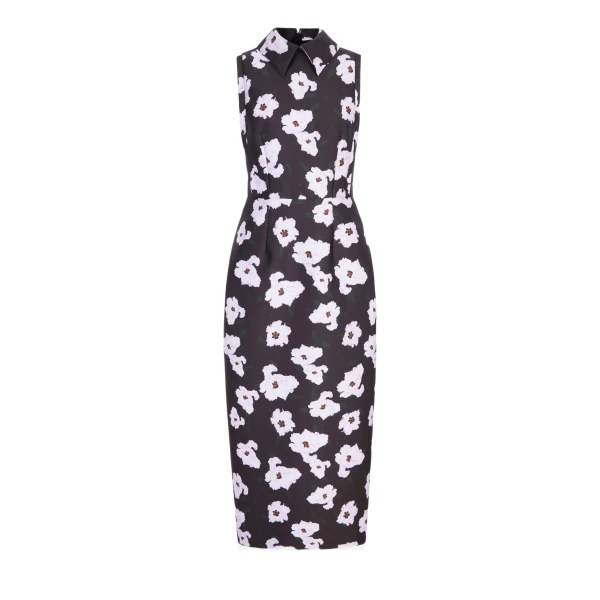 Rain Dress in Chocolate & Lilac Breezy Poppy Mikado