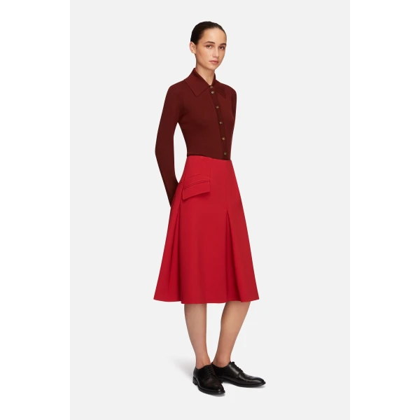 Emilia Wickstead Reno Knit in Chestnut Brown Cashfeel | Cardigan | Coveti