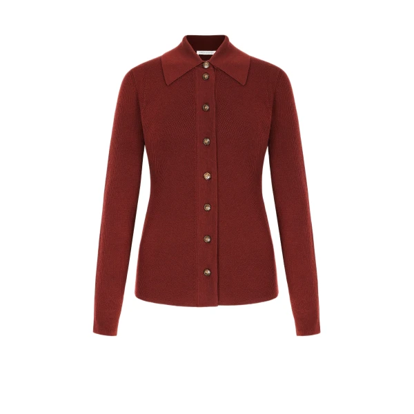 Emilia Wickstead Reno Knit in Chestnut Brown Cashfeel | Coveti