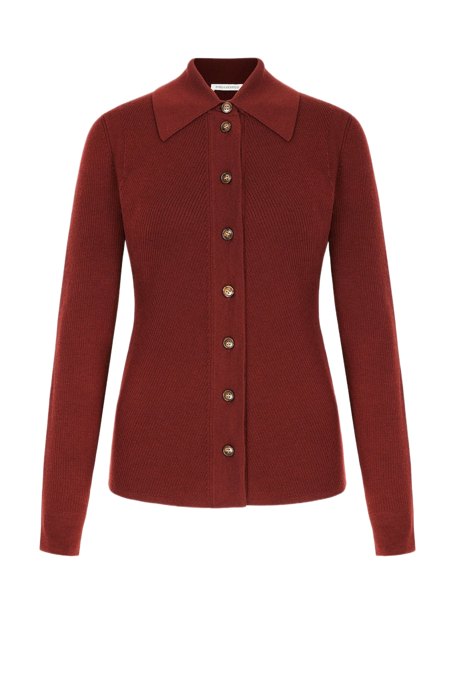 Emilia Wickstead Reno Knit in Chestnut Brown Cashfeel Emilia Wickstead Reno Knit in Chestnut Brown Cashfeel | Coveti