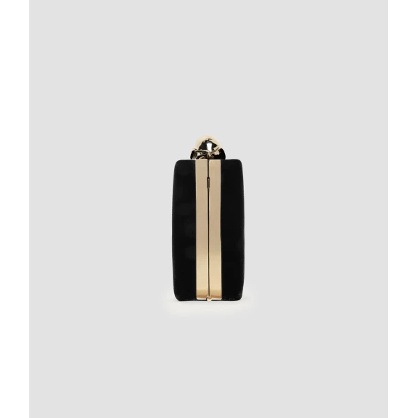 Erdem Bloom Minaudiere in Black Velvet | Clutch Bags | Coveti