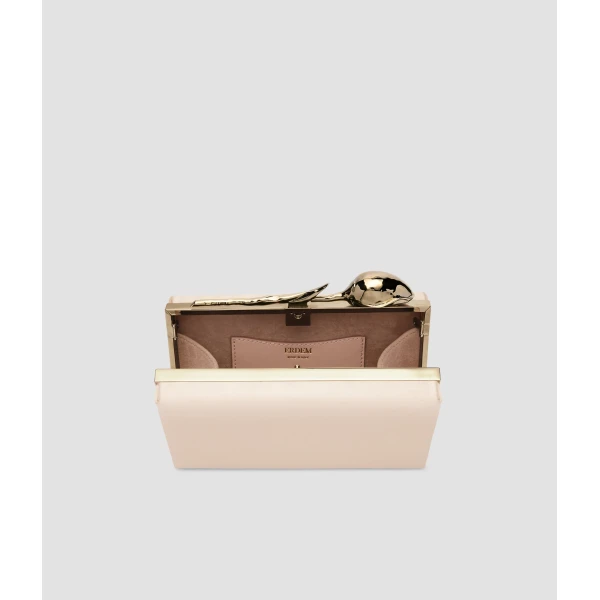 Erdem Bloom Minaudiere in Champagne Embellished Satin | Clutch Bags | Coveti