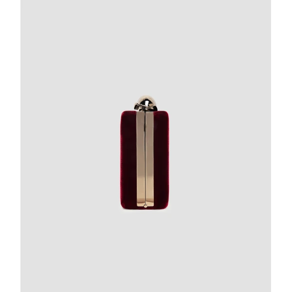 Erdem Bloom Minaudiere in Merlot Velvet | Clutch Bags | Coveti