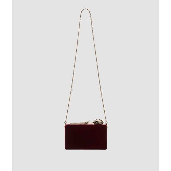 Erdem Bloom Minaudiere in Merlot Velvet | Clutch Bags | Coveti