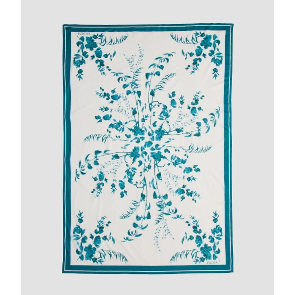 Erdem Botanical Print Cotton Voile Pareo | Beachwear | Coveti