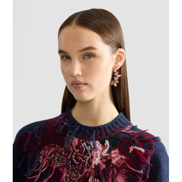 Erdem Crystal Earrings in Pink Crystal | Earrings | Coveti