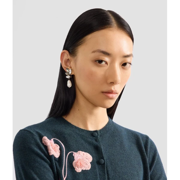 Erdem Crystal Pearl Earring | Earrings | Coveti