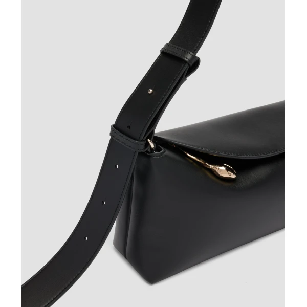 Erdem East West Bloom Bag in Black Leather | Shoulder & Crossbody Bags | Coveti