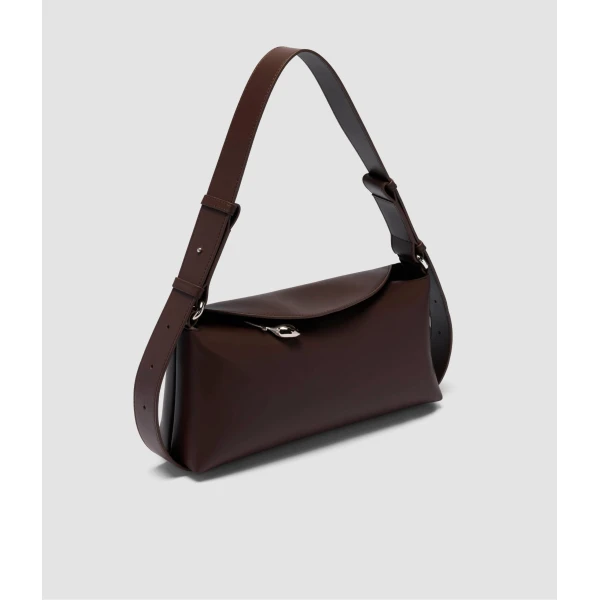 Erdem East West Bloom Bag in Chestnut Leather | Shoulder & Crossbody Bags | Coveti