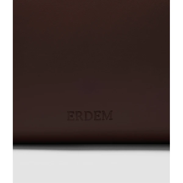 Erdem East West Bloom Bag in Chestnut Leather | Shoulder & Crossbody Bags | Coveti