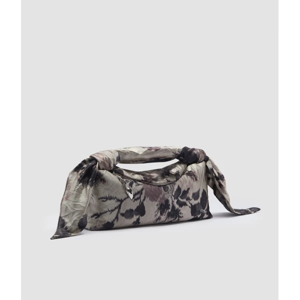 Erdem East West Bloom Bag in Fonteyn Rose Textured Satin | Shoulder & Crossbody Bags | Coveti