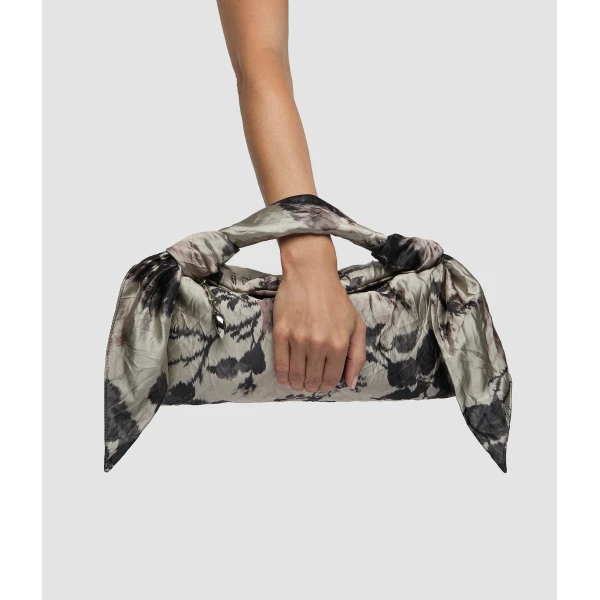 Erdem East West Bloom Bag in Fonteyn Rose Textured Satin | Shoulder & Crossbody Bags | Coveti