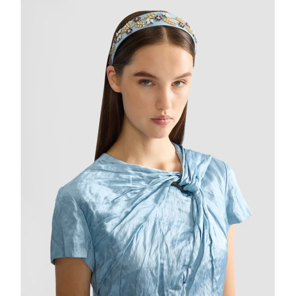 Erdem Embellished Headband in Blue | Hair Accessories | Coveti