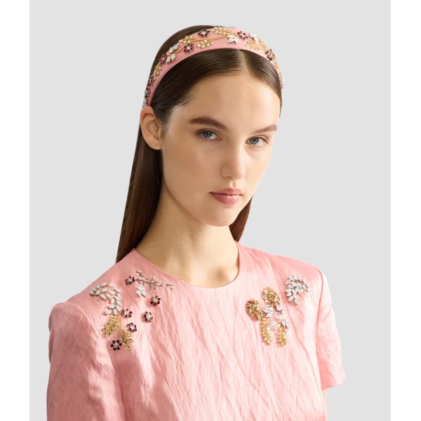Erdem Embellished Headband in Pink | Hair Accessories | Coveti