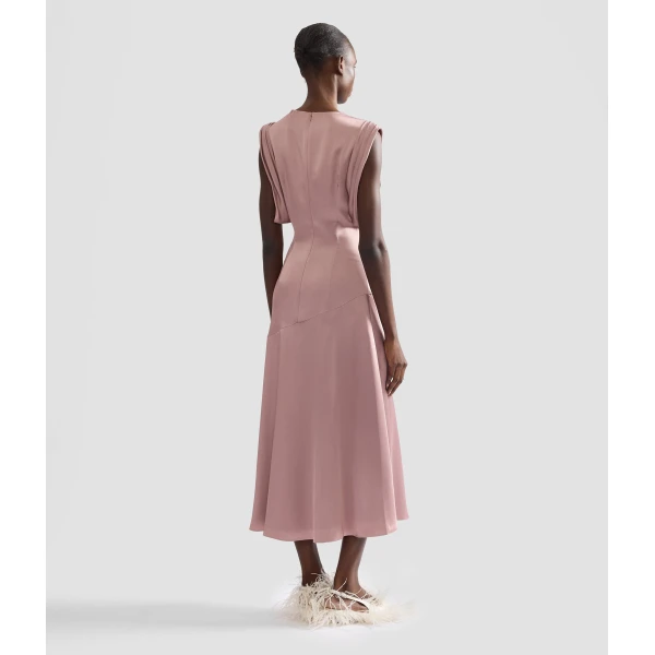 Erdem Embellished Satin Midi Dress | Midi Dresses | Coveti