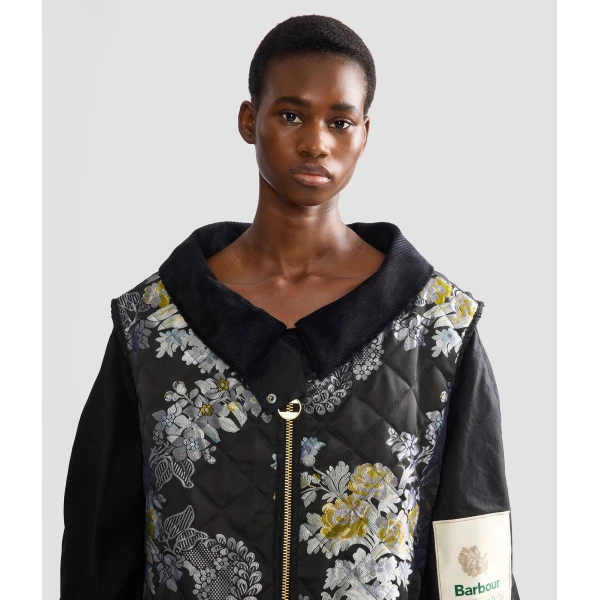 Erdem Embroidered Jacquard Gilet Coat | Vest Coat | Coveti