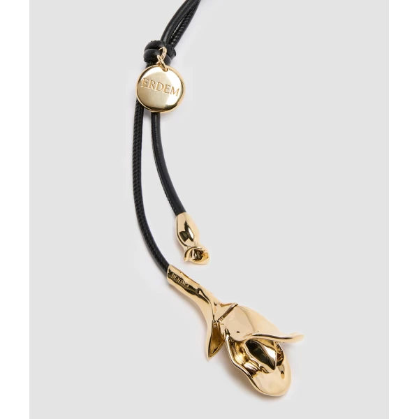 Erdem Flora Bag Charm in Black | Bag charms | Coveti