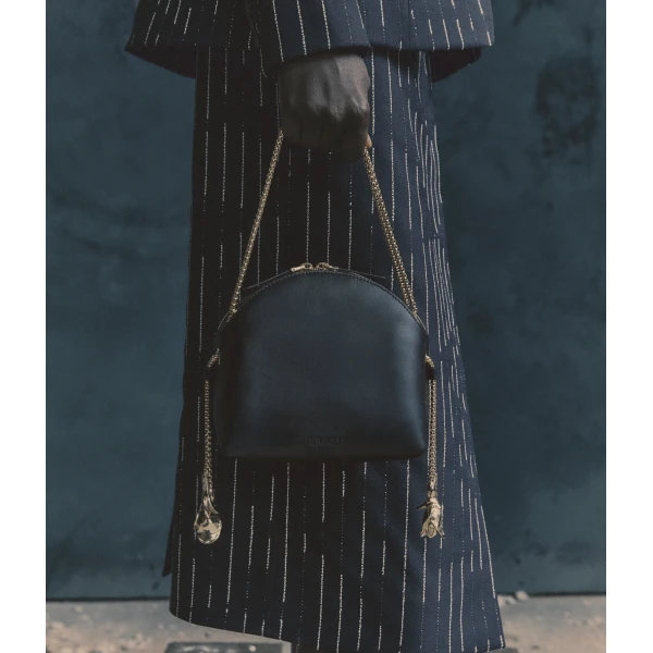 Erdem Flora Chain Bag in Black Leather | Shoulder & Crossbody Bags | Coveti