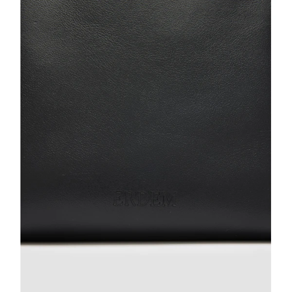 Erdem Flora Chain Bag in Black Leather | Shoulder & Crossbody Bags | Coveti