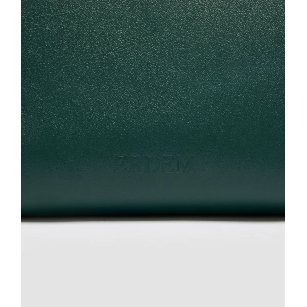 Erdem Flora Chain Bag in Green Leather | Shoulder & Crossbody Bags | Coveti