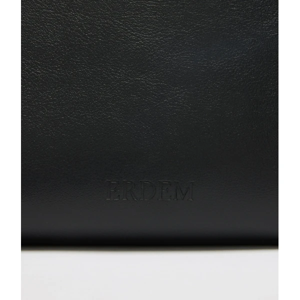 Erdem Flora Shoulder Bag in Black Leather | Shoulder & Crossbody Bags | Coveti