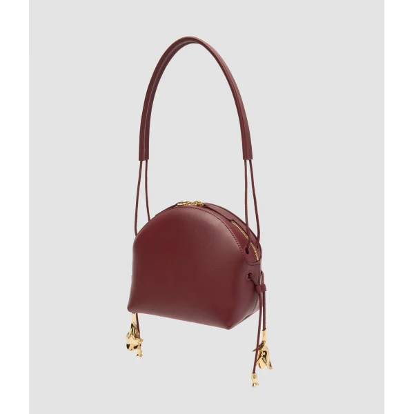 Erdem Flora Shoulder Bag in Bordeaux Leather | Shoulder & Crossbody Bags | Coveti
