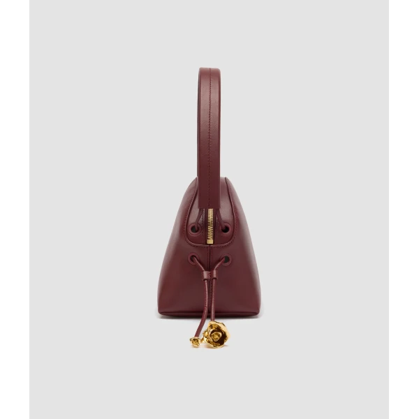 Erdem Flora Shoulder Bag in Bordeaux Leather | Shoulder & Crossbody Bags | Coveti