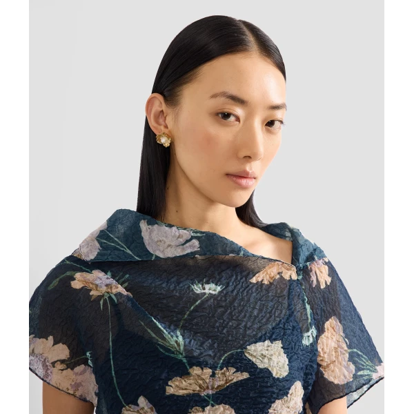 Erdem Floral Pearl Stud Earring | Earrings | Coveti