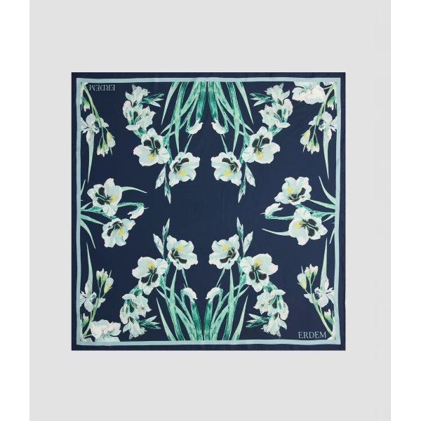 Erdem Floral Print Silk Scarf | Scarves | Coveti