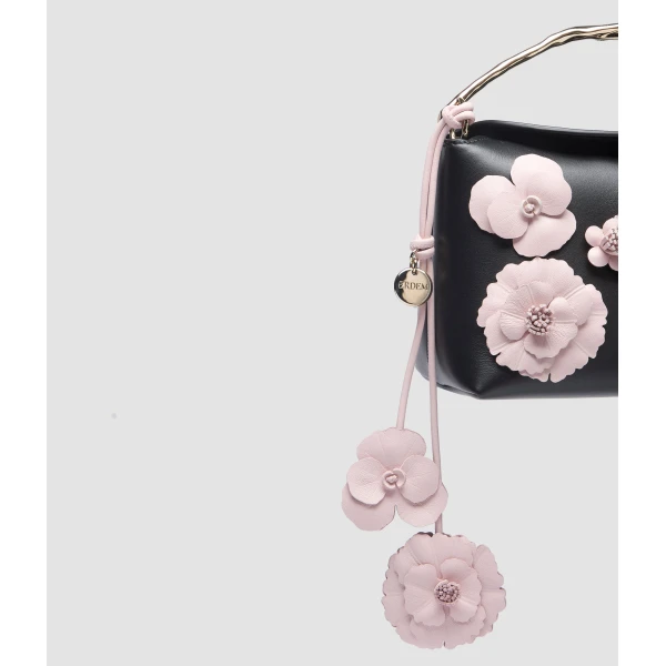 Erdem Flower Leather Charm in Blush | Bag charms | Coveti