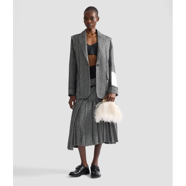 Erdem Herringbone Blazer | Blazers | Coveti