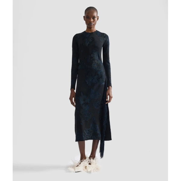 Erdem Knit Jacquard Midi Dress | Midi Dresses | Coveti