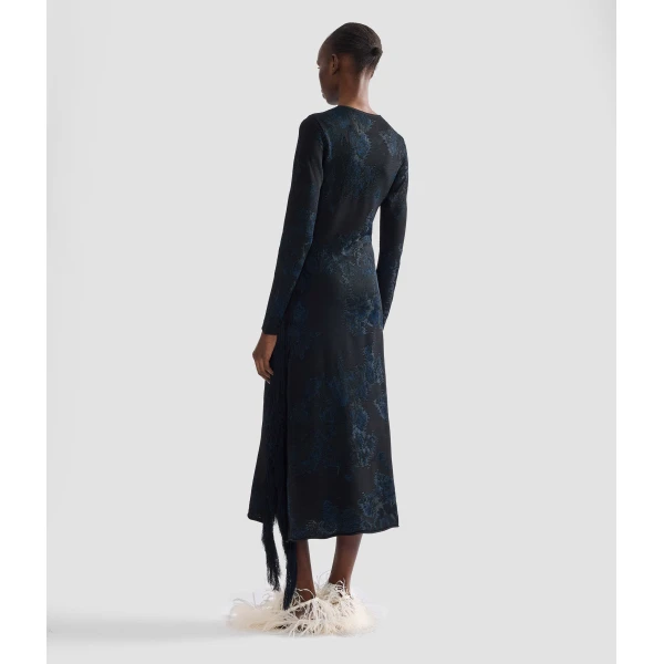 Erdem Knit Jacquard Midi Dress | Midi Dresses | Coveti