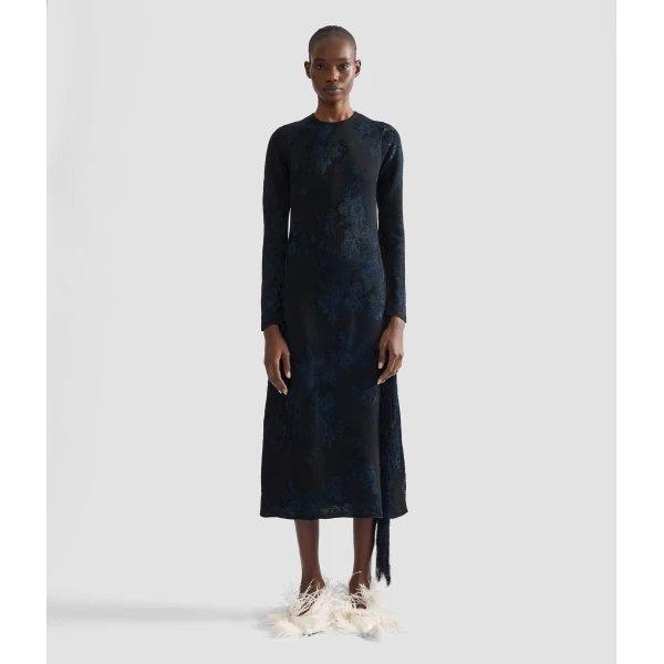Erdem Knit Jacquard Midi Dress | Midi Dresses | Coveti