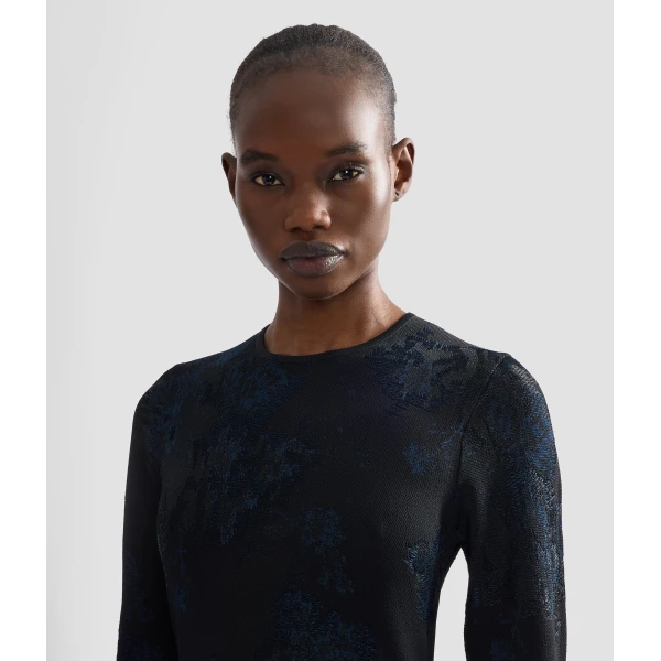 Erdem Knit Jacquard Midi Dress | Midi Dresses | Coveti