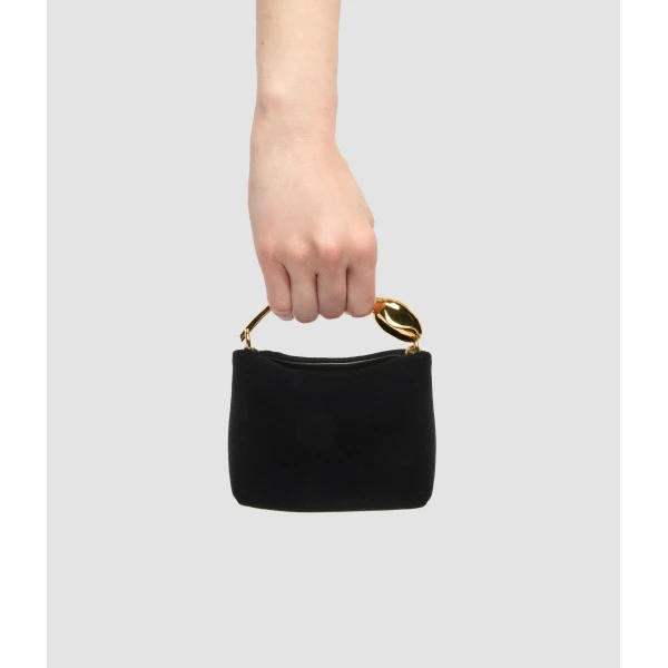 Erdem Micro Bloom Bag in Black Velvet | Mini Bags | Coveti