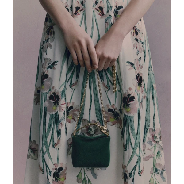 Erdem Micro Bloom Bag in Green Velvet | Mini Bags | Coveti