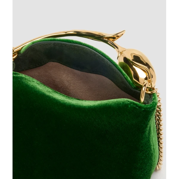 Erdem Micro Bloom Bag in Green Velvet | Mini Bags | Coveti