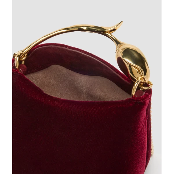 Erdem Micro Bloom Bag in Red Velvet | Mini Bags | Coveti